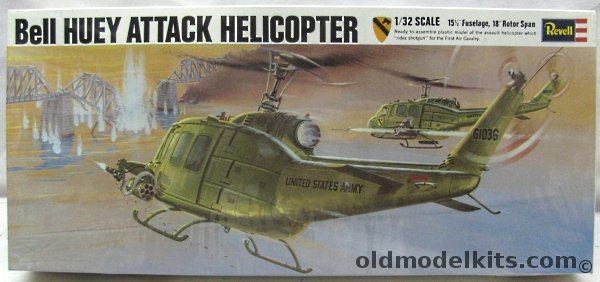 Revell 1/32 Bell UH-1 Huey Attack Helicopter, H259 plastic model kit